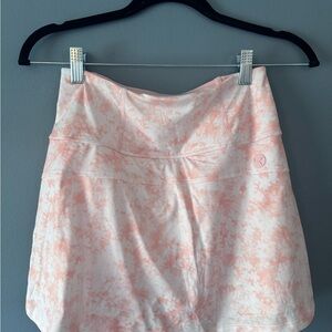 Puma Pink Marble-Print Mini Skirt